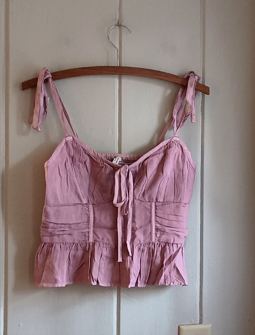 Pink Corset Cami Crop Top